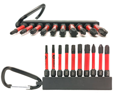 4PRO Magnetic Impact Bit Set TX/PH, 10 pcs (S2 Steel)