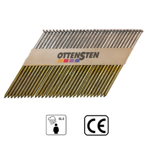 Kassettnaelad 34° kuumtsink, kamm (2,8 x 75 mm) (3000 tk)