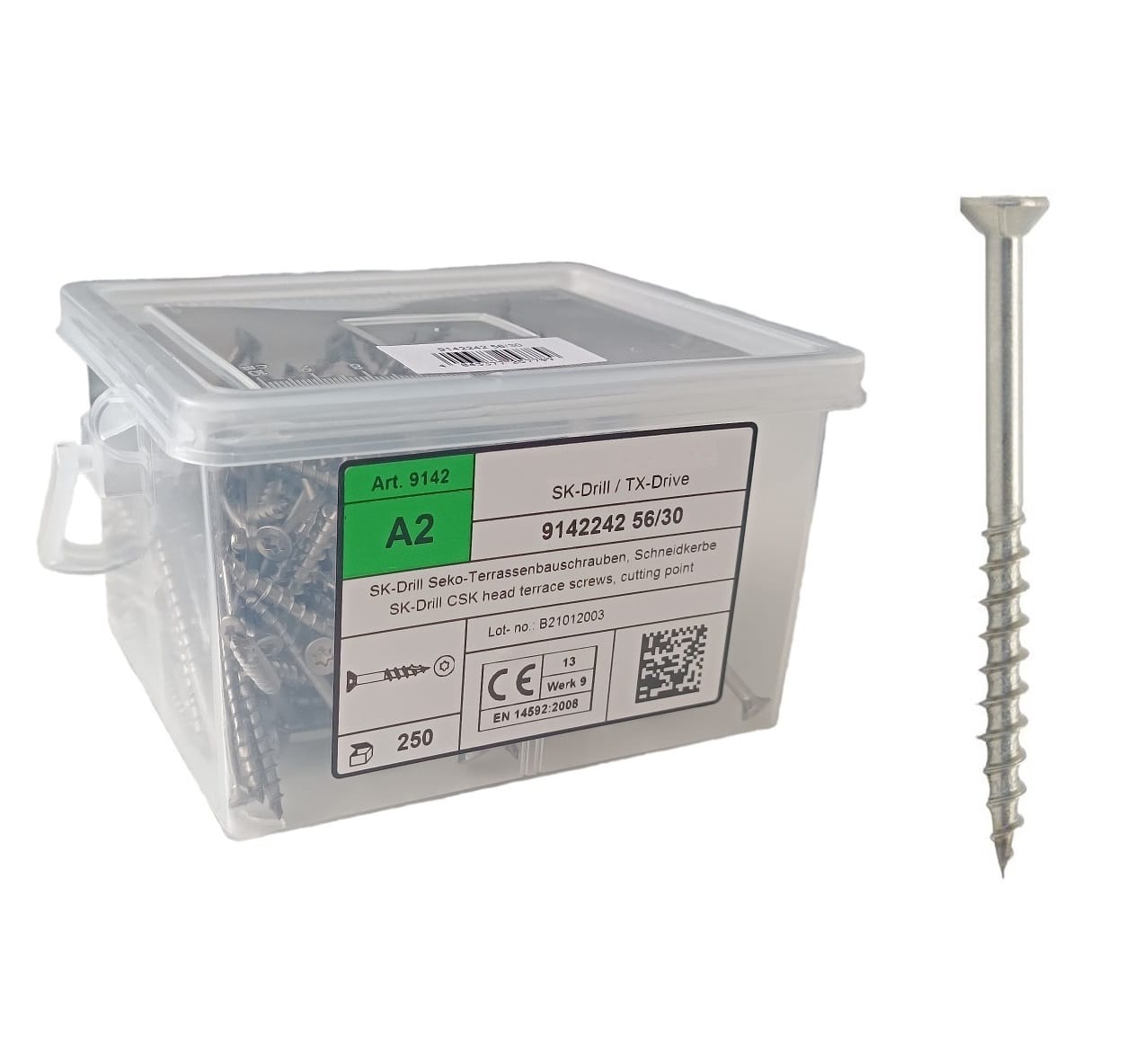 9142 - Terrassikruvid (4,8 x 75 mm) (250 tk) A2