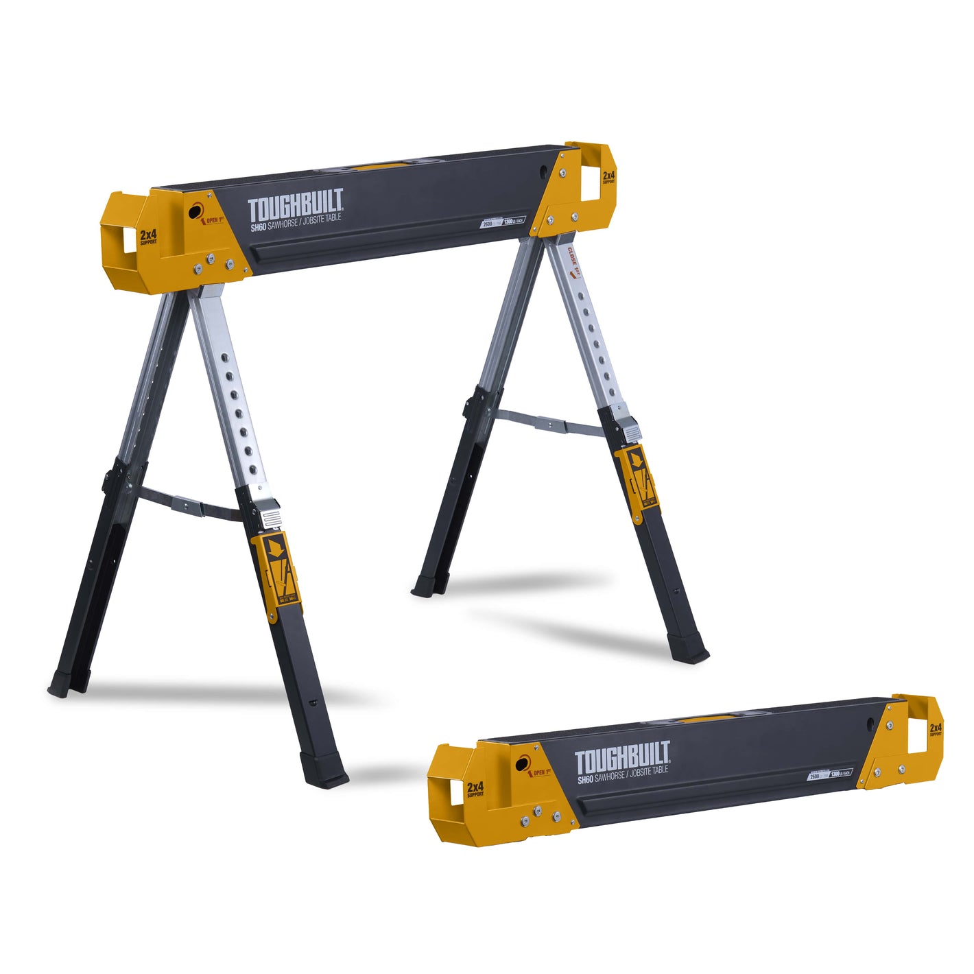 ToughBuilt TB-C60 - Construction Workbench / Sawhorse (Set/2 pcs.)