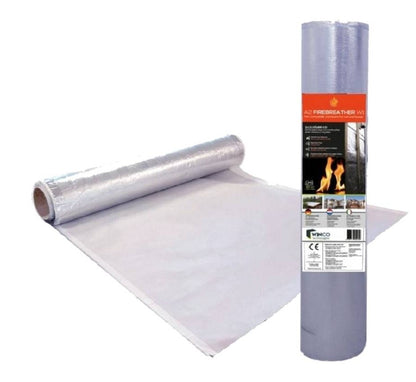 WINCO Firebreather Alu A2 W1 – mittesüttiv, soojust peegeldav, difuusne membraan (1.2 m × 35 m/50 m; 42 m²/60 m²)