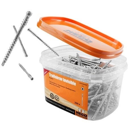 HECO terrassikruvid (4,2 x 60 mm) (200 tk) C4 nähtamatu