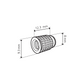 Lamello Cabineo M6 keermepuks 12,3 / 15,3 mm