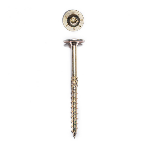 Timber construction screws with washer head